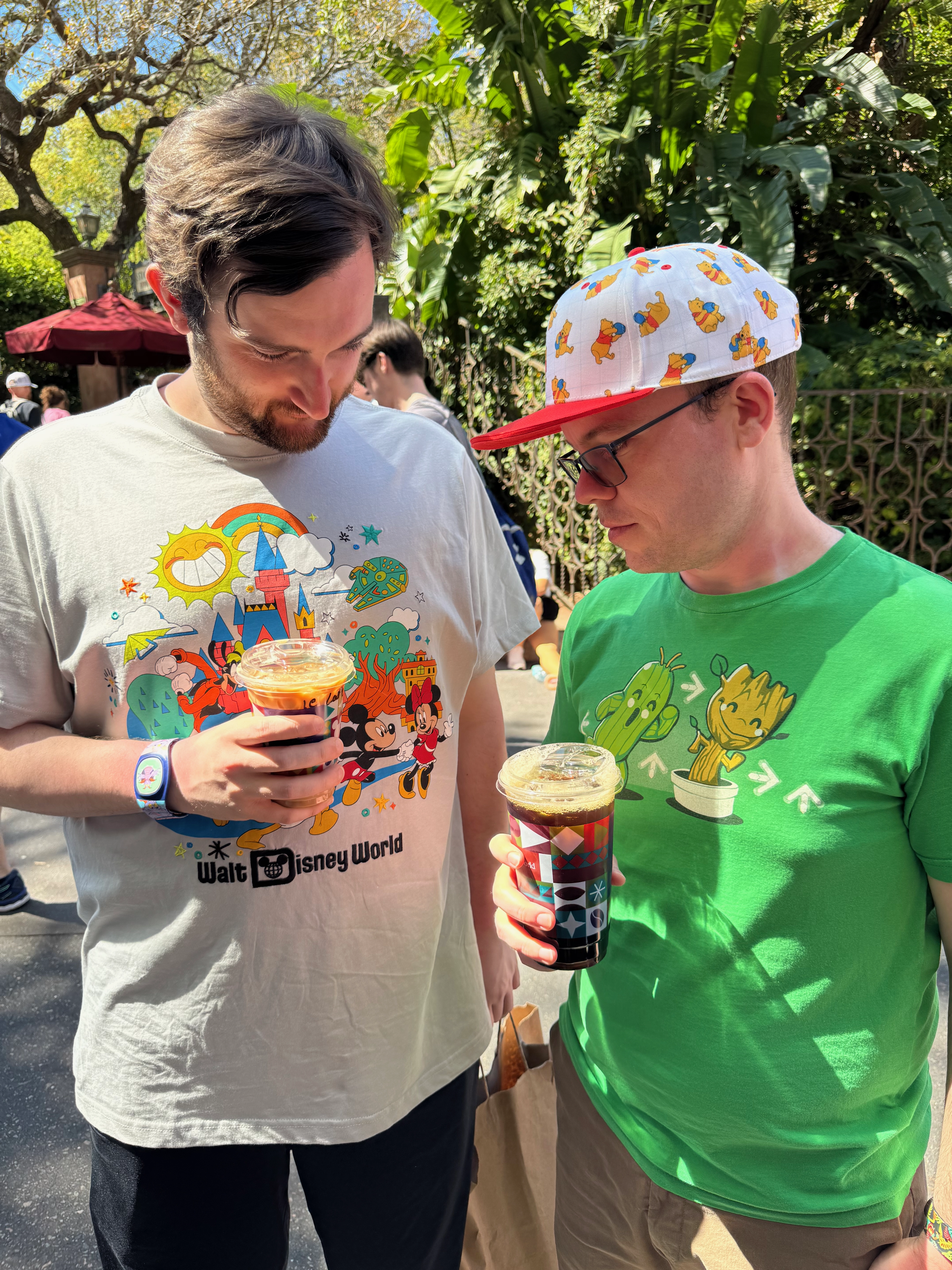 Mike Tarpey and Bryant Gordon, once again looking at each other's coffee. This time it's from Joffrey's.