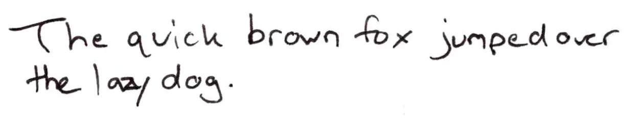 The quick brown fox jumped over the lazy dog.
